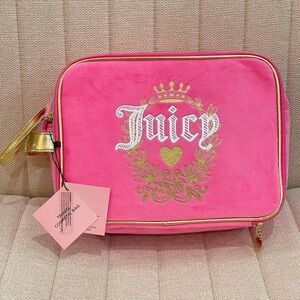 Juicy Couture Pink and Gold Cosmetic Bag